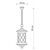 Светильник садово-парковый Тироль PL5035 E27 240*240*950мм черное золото (на цепочке)