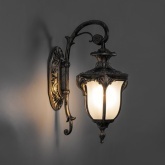 Светильник садово-парковый Флоренция Feron PL4042 E27 270х175х410мм черное золото (на стену вниз)