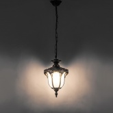 Светильник садово-парковый Флоренция Feron PL4044 E27 200х175х340мм черное золото (на цепочке 500мм)