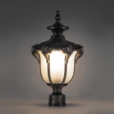 Светильник садово-парковый Флоренция PL4055 E27 215*245*430мм черное золото (на столб)