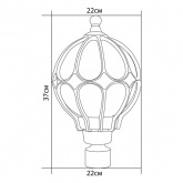 Светильник садово-парковый Сфера Feron PL3803 E27 220х220х370мм черное золото (на столб)