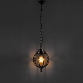 Светильник садово-парковый Сфера Feron PL3705 E27 180х180х790мм черное золото (на цепочке)