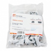 Крепеж-клипса Промрукав для труб и гофры 25 мм серая [уп.100шт]