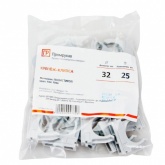 Крепеж-клипса Промрукав для труб и гофры 32 мм серая [уп.25шт]