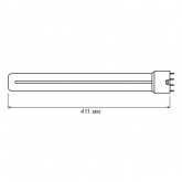 Лампа компактная люминесцентная Dulux L 36W/940 4000K DE LUXE 2G11 холодно-белая Osram