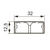 Кабель-канал Legrand DLPlus 32х12,5 с перегородкой (кабельный короб)