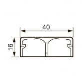 Кабель-канал Legrand DLPlus 40х16 с перегородкой (кабельный короб)