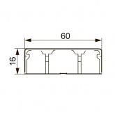 Кабель-канал Legrand DLPlus 60х16 с перегородкой (кабельный короб)
