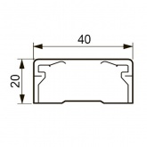 Кабель-канал Legrand DLPlus 40х20 без перегородки (кабельный короб)