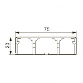 Кабель-канал Legrand DLPlus 75х20 с перегородкой (кабельный короб)
