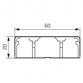 Кабель-канал Legrand DLPlus 60х20 с перегородкой (кабельный короб)