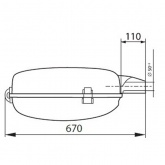 Консольный светильник ЖКУ 08 250 Вт Е40 IP53 со стеклом под лампу ДНАТ
