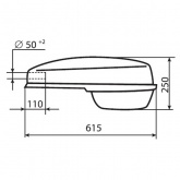 Консольный светильник ЖКУ 12 150 Вт Е40 IP53 со стеклом под лампу ДНАТ