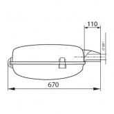 Консольный светильник РКУ 08 250 Вт Е40 IP53 со стеклом под лампу ДРЛ