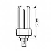 Лампа компактная люминесцентная Dulux T Plus 18W/827 GX24d-2 теплая Osram