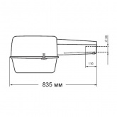 Консольный светильник Galad РКУ-28-250-003 250 Вт Е40 IP53 с плоским стеклом под лампу ДРЛ