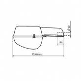 Консольный светильник РКУ 33 400 Вт Е40 IP53 с плоским стеклом под лампу ДРЛ