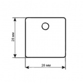 Бирка У-153 Fortisflex маркировочная кабельная квадратная 28х28 мм белая [упаковка 250шт]