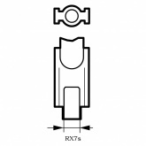 Лампа металлогалогенная Osram HQI-TS 70W/D RX7s 5350K 6200Lm (МГЛ)