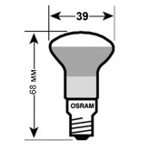 Лампа зеркальная Osram CONCENTRA R39 SPOT 30W 230V 210cd 30° E14 d39x64mm