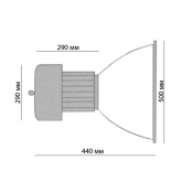 Светильник светодиодный подвесной LED HB-A 150W 6400k 13500lm D500mm алюминий