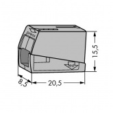 Клеммник WAGO 1+1 (одножильный 1-2,5 мм и многожильный 0,5-2,5 мм) 24-16A Cu [уп. 100шт]