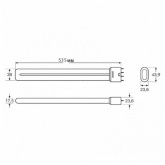 Лампа Osram Dulux L 55W/940 DE LUXE 2G11 холодно-белая