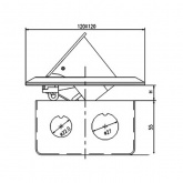 Люк в пол Экопласт LUK/1.5BR на 1,5 механизма (45х45мм) латунь