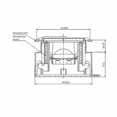 Люк в пол Экопласт LUK/2 на 2 механизма (45х45 мм) с суппортом пластик