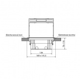Люк в пол Экопласт LUK/4 на 4 механизма (45х45 мм) стальной, с суппортом и коробкой 70140