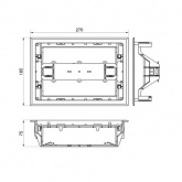 BOX/6 Коробка для люков Экопласт LUK/6 и LUK/8Р в пол, пластиковая для заливки в бетон