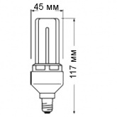 Лампа энергосберегающая Osram LONGLIFE 11W/827 E14