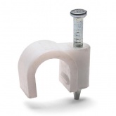 Скоба пластиковая DKC с гвоздем d19-20 мм