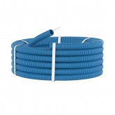 Труба гофрированная ППЛ DKC 32 мм лёгкая гибкая с протяжкой синяя [бухта 25м] (гофра для кабеля)