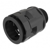 Муфта DKC труба-коробка DN48 мм M63х1,5 полиамид чёрная