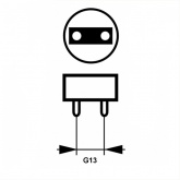 Люминесцентная линейная лампа T8 Osram L 30W/76 NATURA G13 для гастрономии 895mm