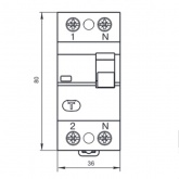 УЗО ИЭК ВД1-63 2Р 40А 30мА тип AC (ВДТ)