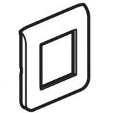 Рамка Legrand Mosaic 2 модуля алюминий