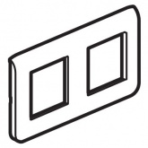 Рамка Legrand Mosaic 2х2 модуля горизонтальная алюминий