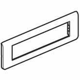 Рамка Legrand Mosaic 4х2 модуля горизонтальная алюминий