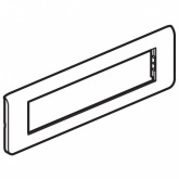 Рамка Legrand Mosaic 4 модуля горизонтальная алюминий