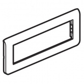 Рамка Legrand Mosaic 8 модулей горизонтальная алюминий