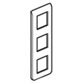 Рамка Legrand Mosaic 3х2 модуля вертикальная алюминий