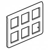 Рамка Legrand Mosaic 2х3х2 модуля алюминий