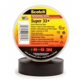Изолента ПВХ 3M Scotch 19мм х 20м (от -18°С до +105°С) Super 33+ черная