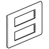 Рамка Legrand Mosaic 2х6 модулей алюминий