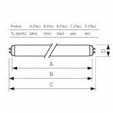 Лампа ультрафиолетовая от желтухи Philips TL 20W/52 T12 G13 UVB терапия