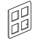 Рамка Legrand Mosaic 2х2х2 модуля алюминий