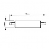 Светодиодная лампа PHILIPS CorePro 14W (100W) 840 D R7S 118mm 1800lm 15000h