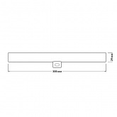 Лампа светодиодная OSRAM LEDINESTRA 3,5W (25W) 827 230V ADV FR 1S14d 300mm замена Linestra/Линестра